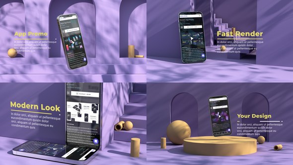 Videohive 3D App Promo Product Promo template preview