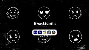 Videohive Emoticons Animated Stickers Elements template preview
