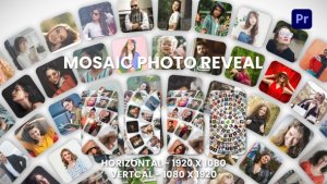 Mosaic Intro Premiere Pro template preview