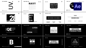 Videohive Rhythm Black Titles Titles template preview