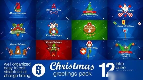 Videohive Christmas Pack Intro - Outro - Logo Openers 13553386 Openers template preview