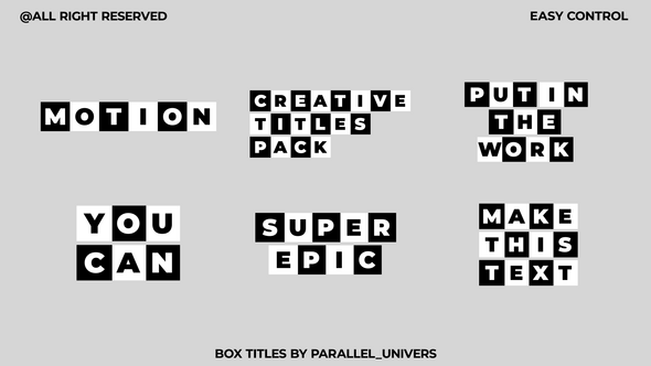 Videohive Box Titles | AE 58855477 Titles template preview