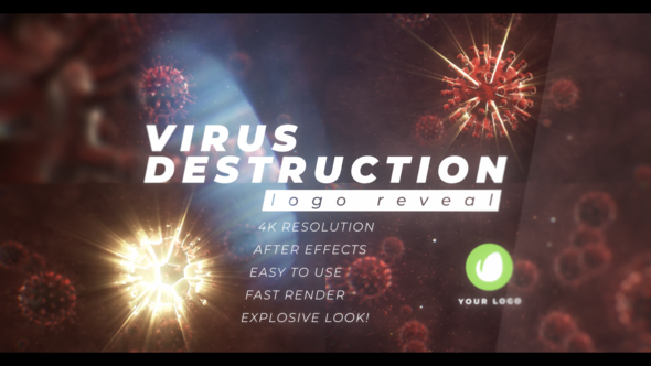 Videohive Virus Destruction Logo Reveal Logo Stings template preview