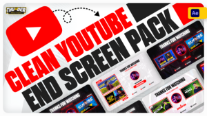 Videohive Clean YouTube End Screen Pack Broadcast-packages template preview