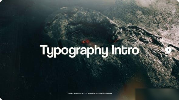 Videohive Typography Intro 49386829 Openers template preview