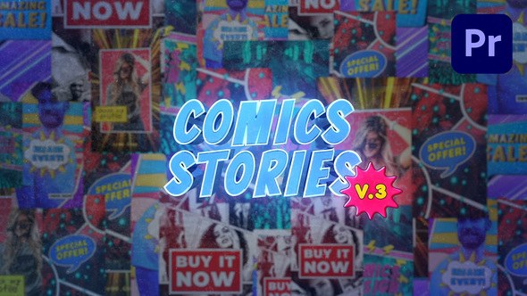 Comics Instagram Stories V.3 Premiere Pro Premiere Pro template preview