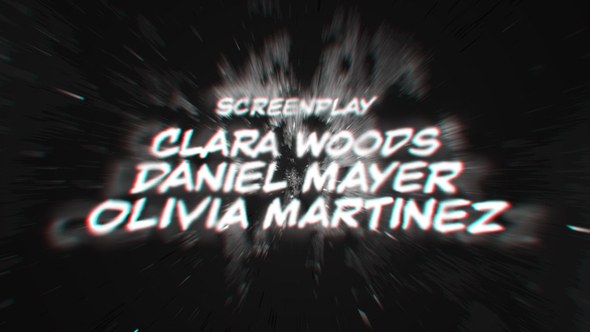 Thriller Final Credits Titles template preview