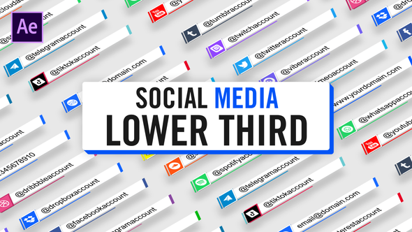 Videohive Social Media Lower Third Parallelogram Broadcast-packages template preview