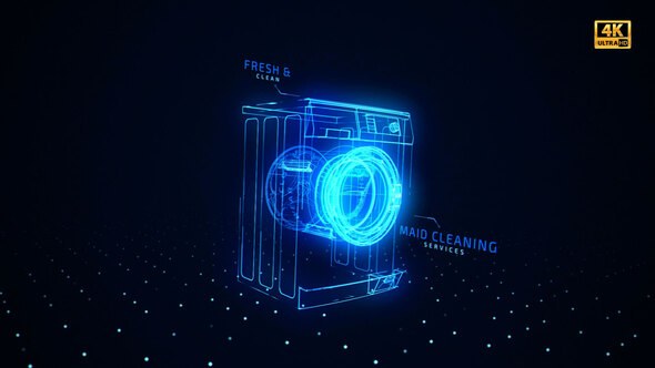 Videohive Laundry and Dry Cleaning Product Promo template preview