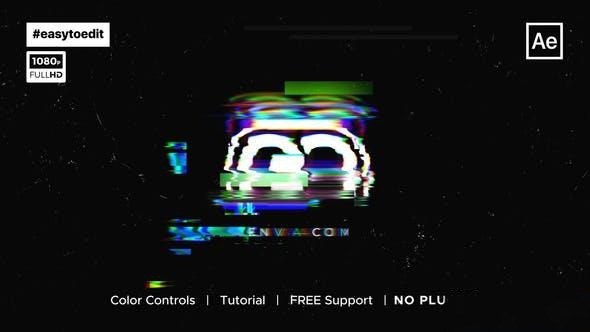 Videohive Glitch Logo Animation 38078077 Logo Stings template preview
