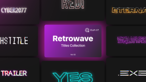 Videohive Retrowave Motion Titles Vol. 02 Titles template preview