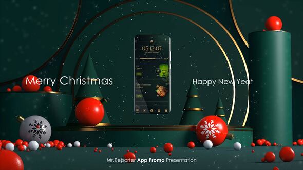 Videohive Christmas App Promo Product Promo template preview