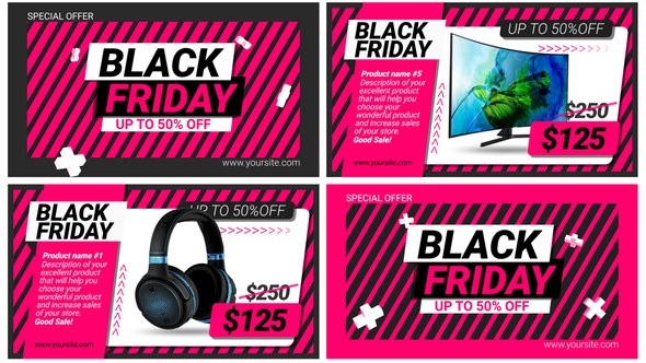 Black Friday Sale Video Displays template preview