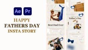 Videohive Fathers Day Instagram Story Elements template preview