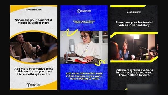 Videohive Horizontal to Vertical Video Openers template preview