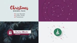 Christmas Minimal Pack Video Displays template preview