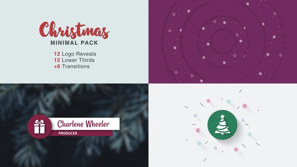 Christmas Minimal Pack Video Displays template preview