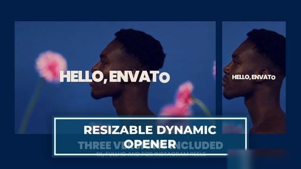 Videohive Resizable Instagram Dynamic Opener Openers template preview