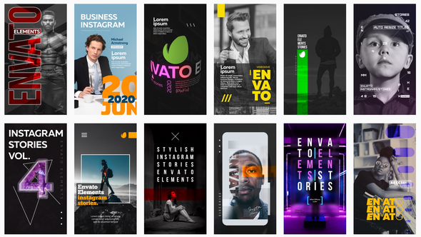 12 Instagram Stories Vol. 4 Video Displays template preview