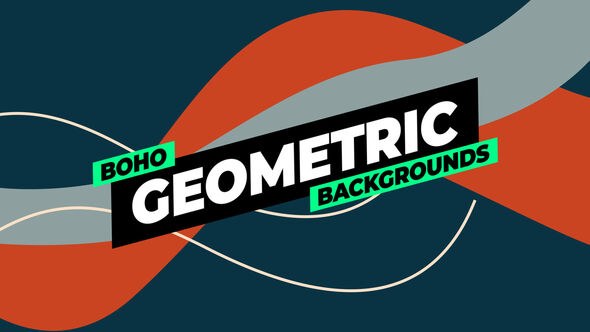 Videohive Boho Geometric Backgrounds Elements template preview