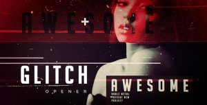 Grunge Glitch Opener Video Displays template preview
