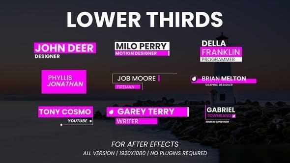 Videohive Lower Thirds | AE 50630429 Elements template preview