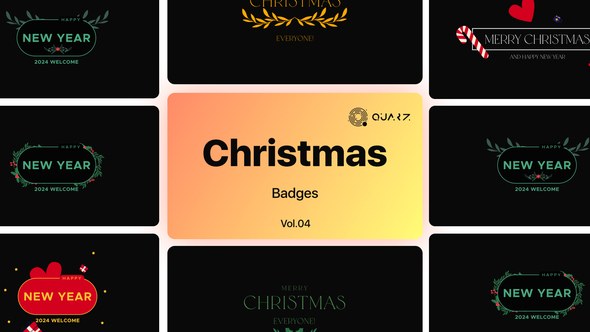 Videohive Christmas Badges Vol. 04 Titles template preview
