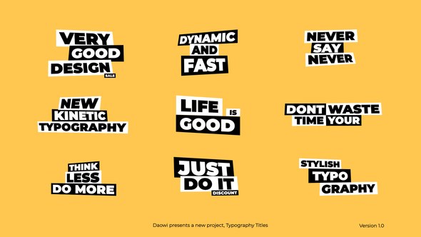 Videohive Kinetic Titles | After Effects 43737686 Titles template preview