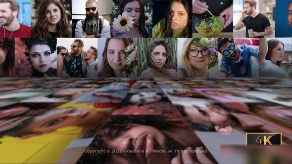 Videohive Vlog Mosaic Logo Opener Openers template preview