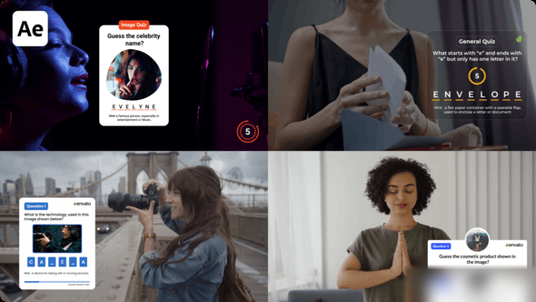 Videohive Quiz Mini Pack (Guess the Word) Openers template preview