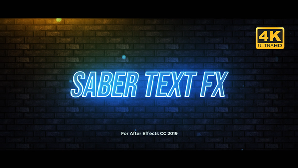 Videohive Saber - Text Effects Titles template preview