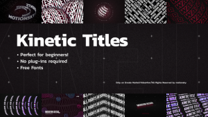 Videohive Kinetic Titles 36351342 Titles template preview