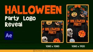 Videohive Halloween Party Logo Reveal For After Effects Logo Stings template preview