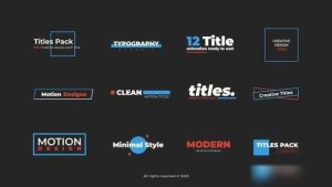Videohive Clean Titles | After Effects 36268063 Titles template preview