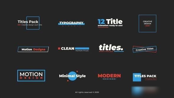 Videohive Clean Titles | After Effects 36268063 Titles template preview