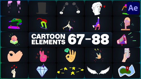 Videohive Cartoon Elements for After Effects 47789028 Elements template preview