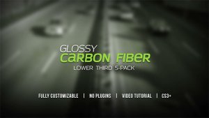 Glossy Carbon Fiber Lower Thirds Video Displays template preview