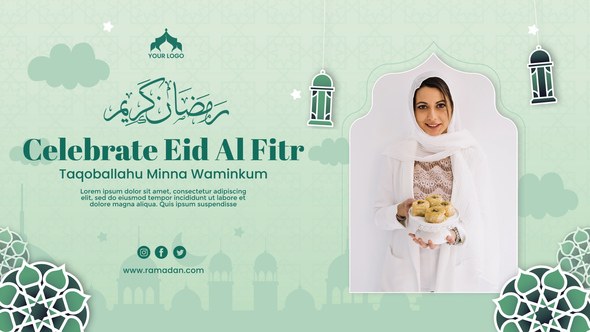 Videohive Eid Alfitr Horizontal Banner Ramadan template preview