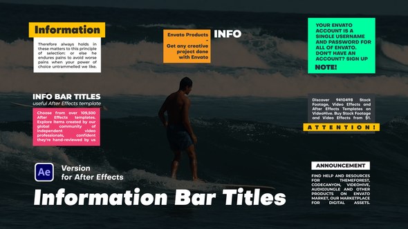Videohive Information Bar Titles Titles template preview