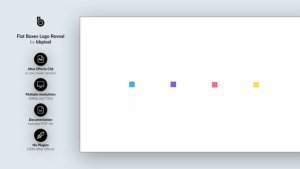 Flat Boxes Logo Reveal Video Displays template preview