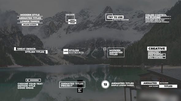 Videohive Animated Titles v1.0 | AE Elements template preview