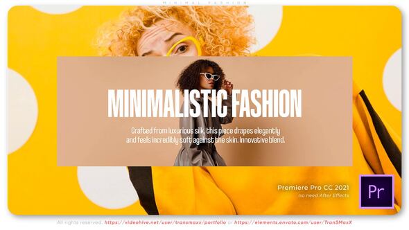 Minimal Fashion Premiere Pro template preview