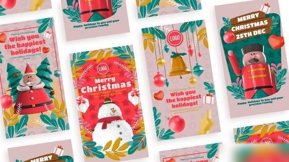 Videohive 3D Cute Christmas Stories