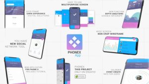 Phonex App Promo Kit Video Displays template preview
