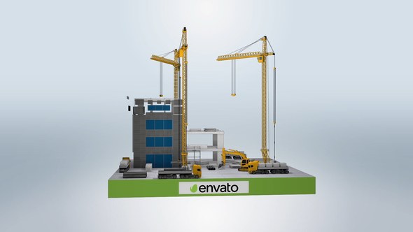 Videohive Construction Building Clean Logo Logo Stings template preview