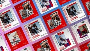 Videohive Urban Typography Instagram Posts Product Promo template preview