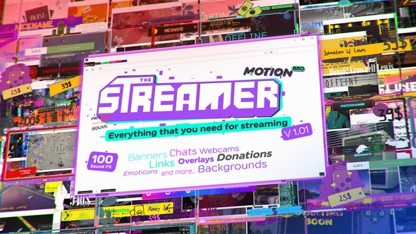 Videohive The Streamer | Everything for Web вЂў Twitch вЂў Youtube вЂў Live Broadcast-packages template preview
