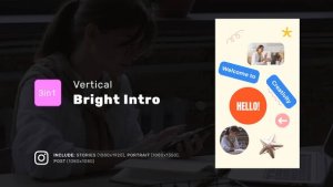 Videohive Vertical Bright Intro Openers template preview