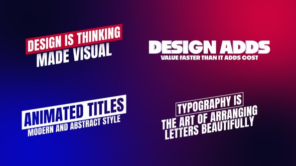 Videohive Animated Titles 54527703 Titles template preview