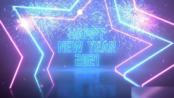 Videohive Neon Party New Year Wishes Openers template preview